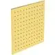 Prägnante, quadratische Platte mit vielen kleinen Löchern, gefertigt aus einem goldfarbenen Material. Produkt von Ideal Standard zur Verwendung in Badezimmerinstallationen.